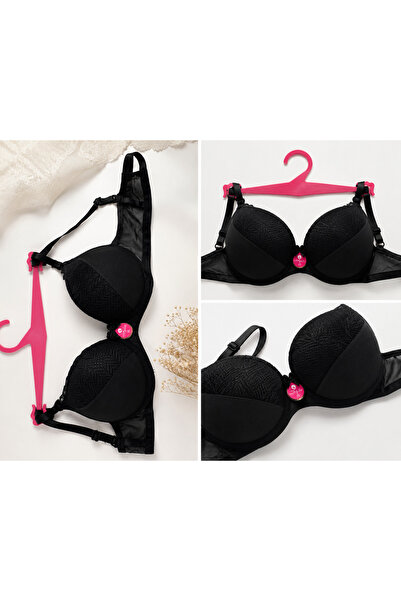 ECEM YILDIZ BLACK PADDED BRA