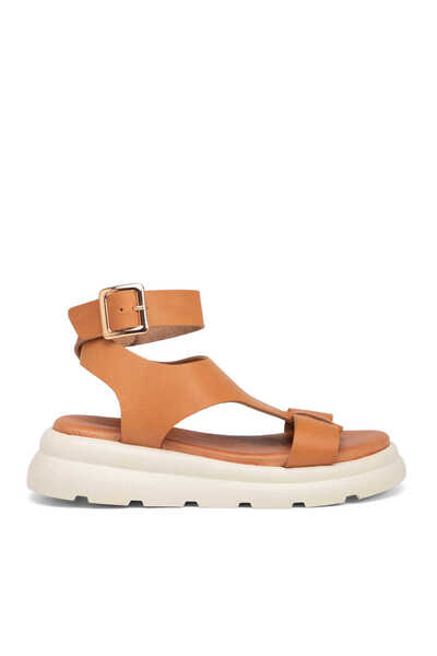 Tergan Taba Hakiki Deri Kadın Sandalet - K25Y1SN67991-A29
