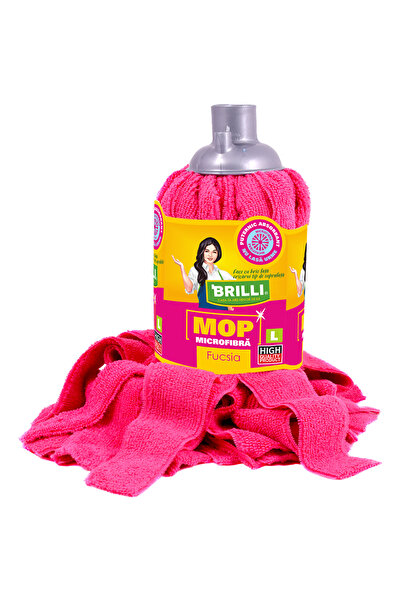 Misavan Rezerva mop Brilli, microfibra, marime L, Fucsia ,Misavan