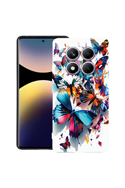 bestcase Husă TPU Ultra Subțire pentru Xiaomi Redmi Note 15 Pro 4G, Fluturi C...