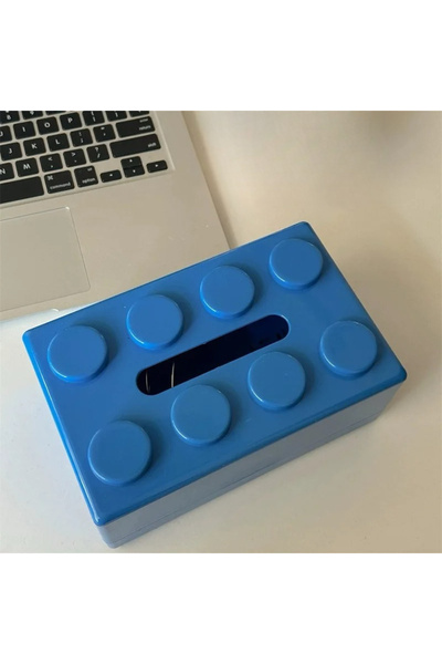 Choice5 Blue 1PC Creative Cartoon Building Block Tissue Box with High Aesthet...