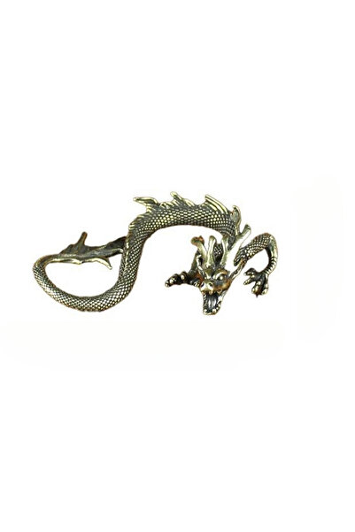 Choice TM2689A Vintage Brass Chinese Zodiac Dragon Miniature Statue Desktop O...