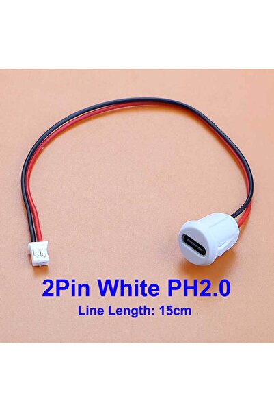 Choice3 5 Pieces 2Pin White PH2.0 JCD 5Pcs USB Type-C Female Socket Connector...