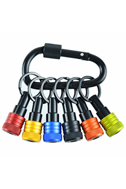 Choice as show 6pcs/Set 1/4 Inch Hex Shank Screwdriver Bits Holder Keychain Q...