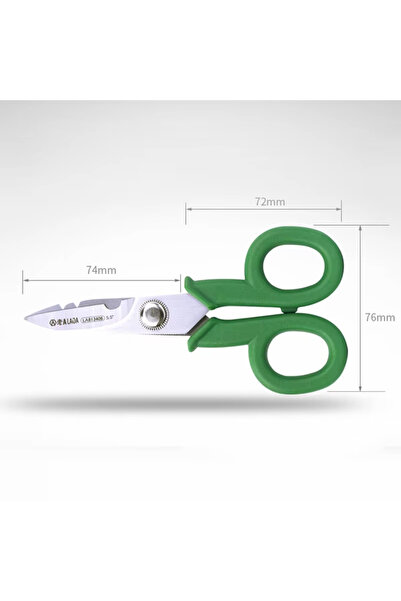 Choice LA813406 5.5 Inch Stainless Steel Electrician Scissors Multi-tool Wire...