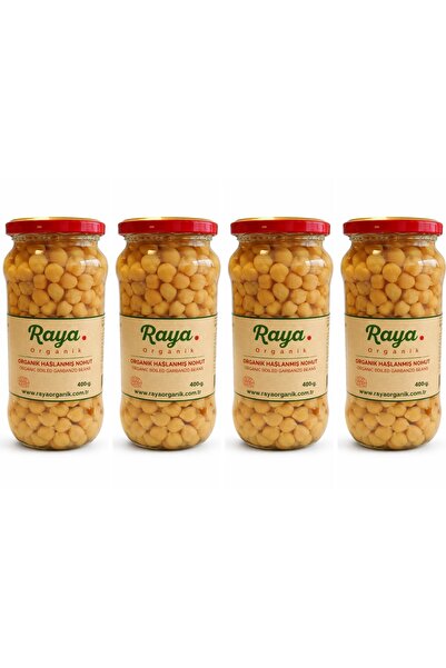 Raya Organik Organik Haşlanmış Nohut (400 Gr x 4) 4'lü Set