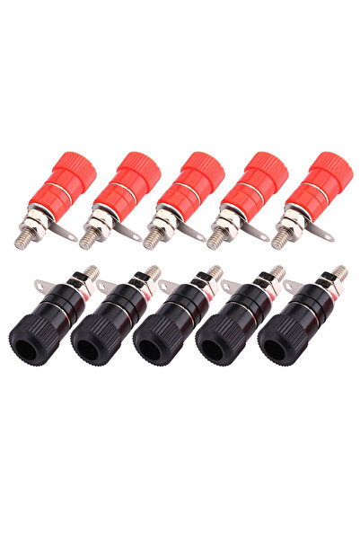 Choice1 5Pair Red Black 10PCS JS-910B Binding Posts Terminals 4mm Banana Plug...