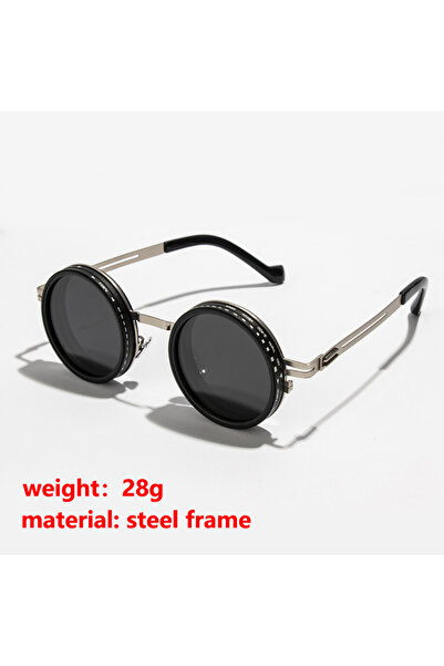 Choice8 silver steel frame Polarized ND9 Adjustable Dimming Sun Glasses Men W...