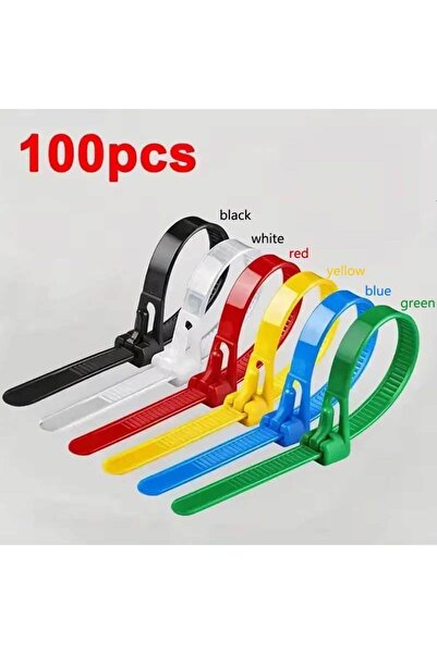 Choice4 100pcs colour mixing 100PCS Reusable Self-Locking Nylon Cord Ties Sec...