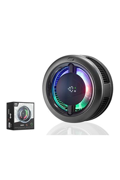 HADRON CX19 Manyetik Telefon Soğutucu Fan 15W Kablosuz Şarjlı RGB Isı Gösterg...