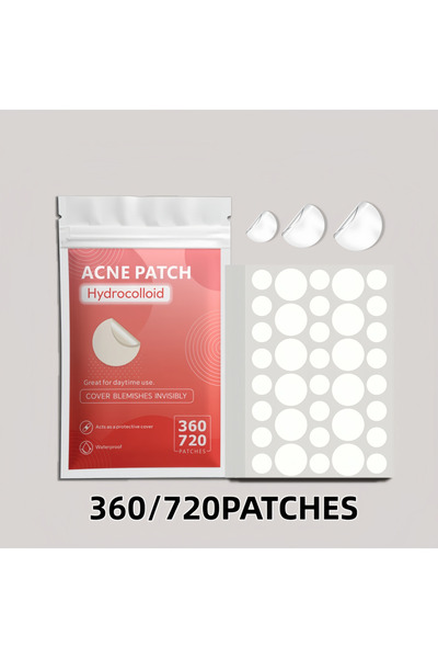 Choice 360pcs 360/720pcs Round Hydrocolloid Acne Patches, Invisible Multi Siz...