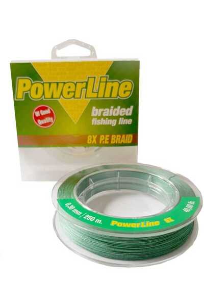 POWERLINE Power line braided classic premium 8x 250 mt reel knitting line 0,3...