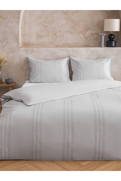 LC Waikiki Striped Double Duvet Cover Set