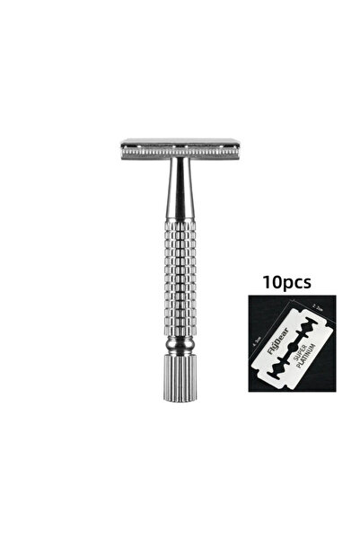 choice2 silver--1-10 Classic Razor Handle Razor Holder Men 'S Shaving Face Ra...