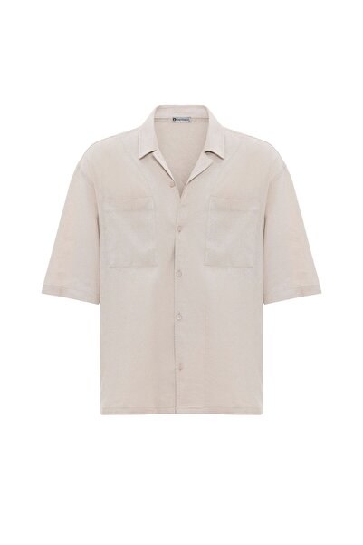 S13 Store Double Pocket Oversize Linen Shirt