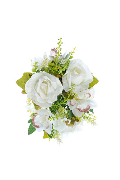 meli melo Buchet trandafiri albi 25 cm