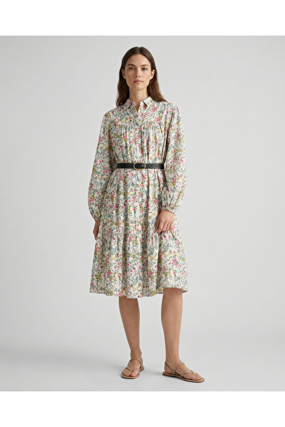 HANIQA BELTED BUTTONED DRESS
