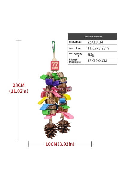 Choice7 A6 Bird Toy Straw Hat Rattan Ball Colorful Paper Fruit Gnawing Chewin...