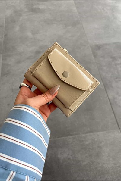 Yuka Atelier Sirius Minimal Snap Detailed Medium Wallet