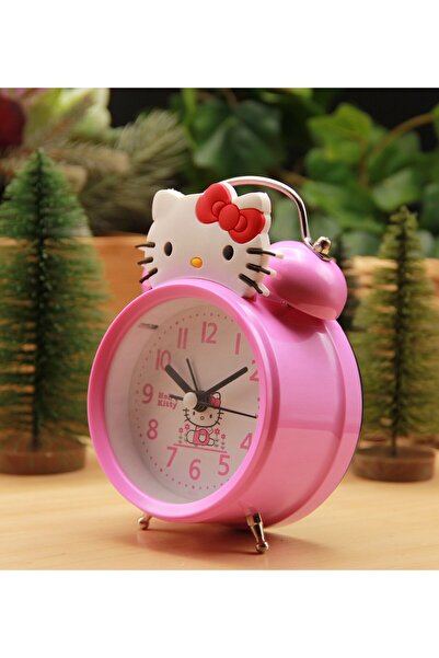 HEDİYEBİZİZ Hello Kitty Masa Saati & Çalar Saat - PEMBE