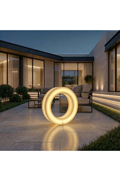 MYASEM STORE مصباح LED دائري 100×100 سم ذكي يتم التحكم فيه عبر تطبيق، إضاءة ح...
