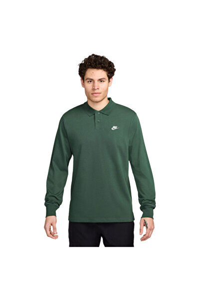Nike Tricou polo tricotat cu mânecă lungă pentru bărbați, Club, M