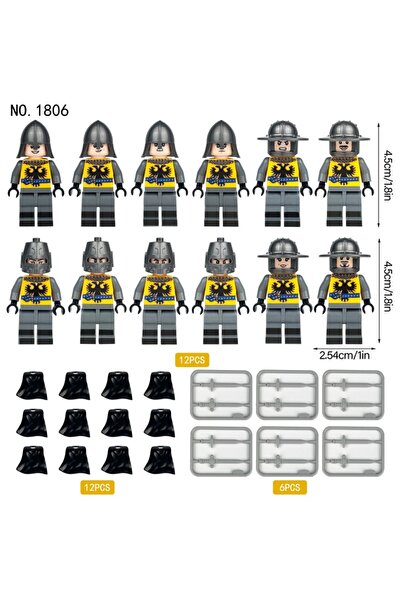 Choice m1806 Medieval Corps assembled toys, shields, figures, toys, humanoid ...