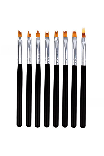Choice black-8pc 8pcs Nail Art Painting Tool Set with Various Floral Patterns...