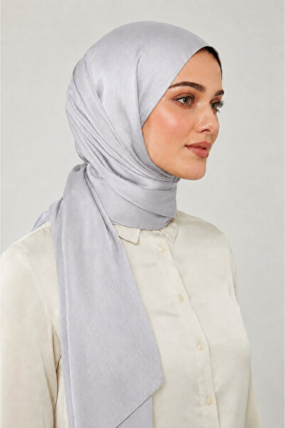 Big ModaEbrar Light Gray Janjan Shawl - 096