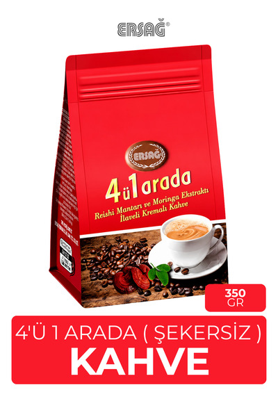 Ersağ 4 Ü 1 Arada Reişi Mantarı ve Moringa İçeren Kahve Tozu 350 Gr