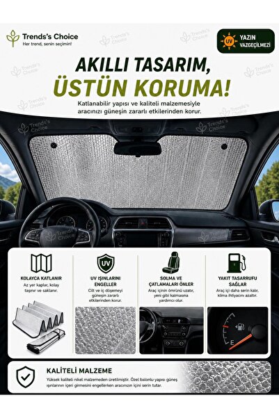 trends's choice Araba Ön Cam Güneşlik Araba Cam Güneşliği Otomobil Güneşlikleri Araç Gölgelik Oto İçi