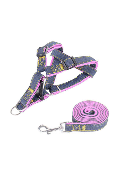 Choice5 S pink Pet chest and back thick wear-resistant vest denim sewn cloth ...