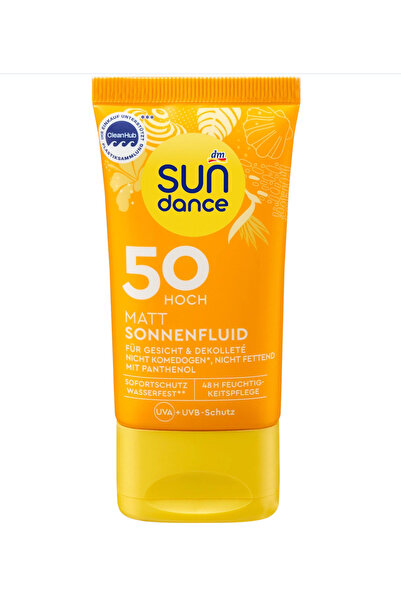 SUNDANCE LSF 50+ Matlaştırıcı Yüz Güneş Fluidi 50 ml - Parlama Karşıtı Yüksek...