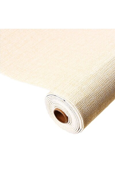 RABY Self-adhesive 3D Wallpaper Roll, Linen Pattern Design, Cream Color, Size...
