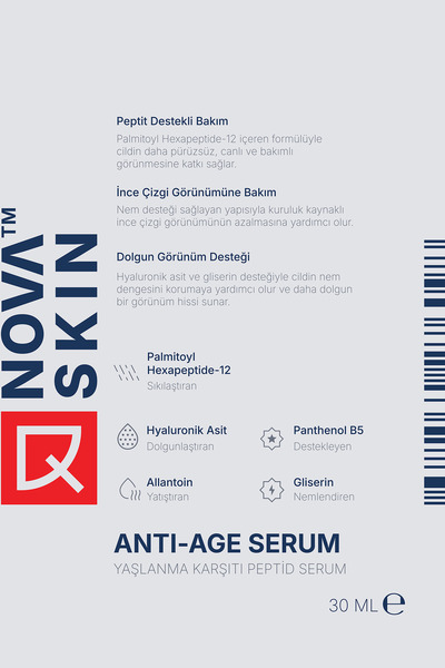 Novaskin Anti-Age Serum - Peptit & Hyaluronik Asit 30 ml