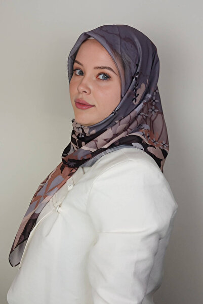 TAMA وشاح منقوش بلون دخاني