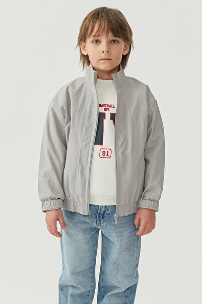 PAULMARK Boy's Slim Coat with Stand Collar
