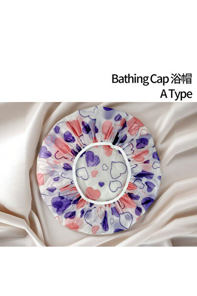 Choice3 Plastic A Waterproof Shower Cap Women's Household Bathing Anti-oil Sm...
