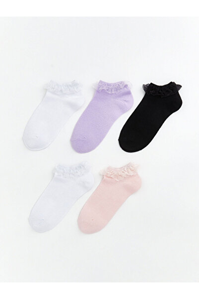 LC Waikiki Two Mt Shop Quality Lcw Kids White Plain Girls Booties Socks