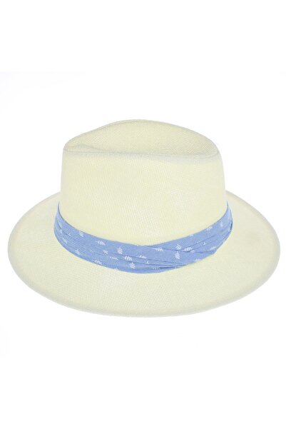 Anoul Sun hat, men, made of paper straw, Anoul, with blue textile band, 57 cm...