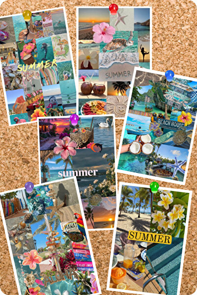 GameBulance Summer Manifest Summer Themed 6-Piece Board Card Set |   Summer M...