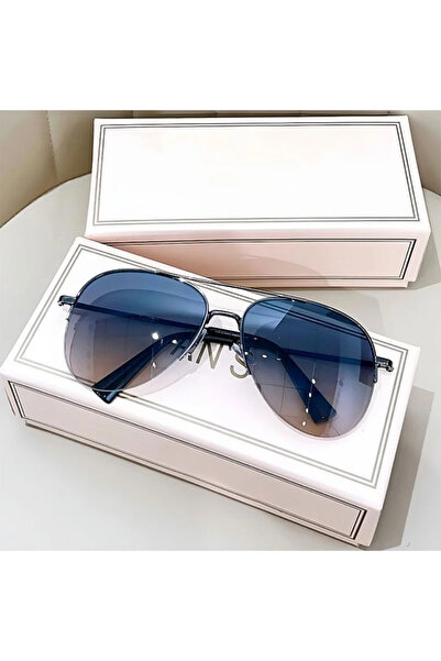 Choice1 Blue Men's Big Frame Pilot Sunglasses Fashion Gradient Lens Anti-refl...