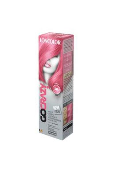 Loncolor Masca Crema Coloranta Semipermanenta pentru Par GoCrazy, nuanta P6 G...