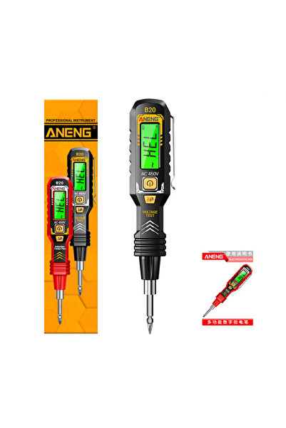 Choice1 ANENG Black ANENG B20 Digital Voltage Measuring Pen With Flashlight L...