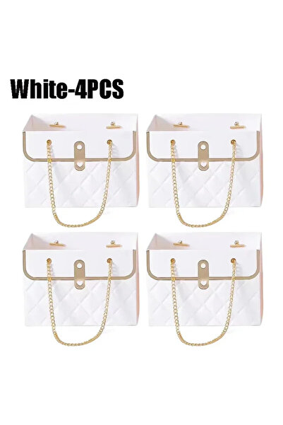 Choice4 White-4PCS Flower Bags for Bouquets Small Flower Boxes for Arrangemen...