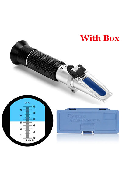 Choice With Box Handheld Brix Sugar Refractometer 0-10% Sugar Refractometer A...
