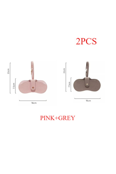 Choice4 2PCS A Portable Glasses Bag Soft Leather Sunglasses Pouch Slim Fashio...