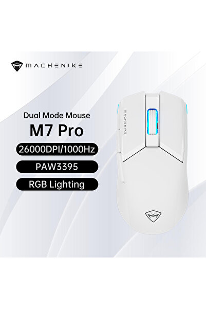 choice2 ماوس ألعاب MACHENIKE M7Pro أبيض اللون مع مستشعر PAW3395، سلكي/ثلاثي ا...
