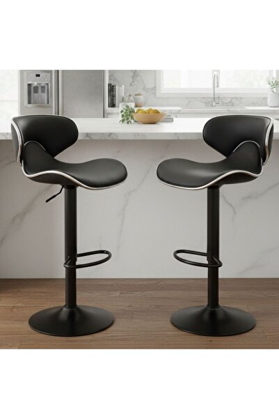 Kdhome Sky Vintage High Back Bar Stool, Swivel, Deep and Wide Seat, Metal Leg...