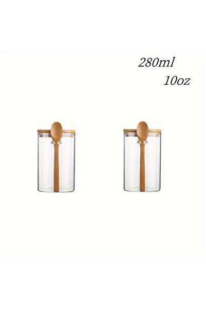 Choice 2 PCS 280ml Candy Jar, Biscuit Jar, Glass Storage Jar With Sealed Bamb...
